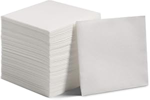 Grupo munditol - Pack de 600 Servilletas Pequeñas e Individuales - Textura micropunto - Más Gruesas y Absorbentes - Ideal para Eventos de Catering, Bares y Fiestas - 20 x 20 cm (600, Blanco)