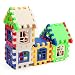 Fusino 24Pcs Children Puzzle Inserted Plastic Building Blocks Assembled Blocks for Kindergarten Kids Preschool Toys