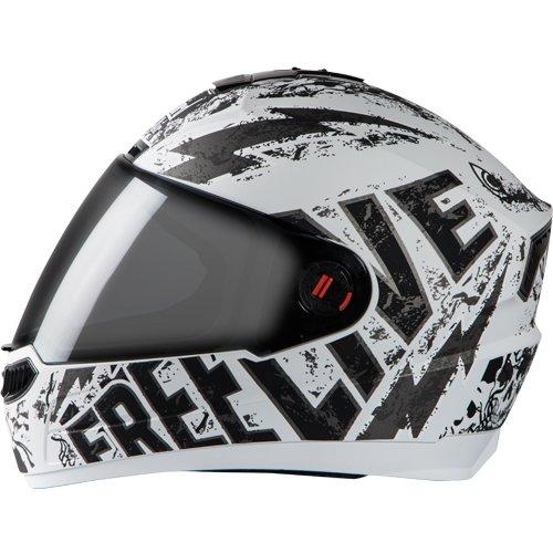Steelbird Helmet SBA-1 Free Live with Plain Visor and Matt Finish (Medium, Matt White with Grey)