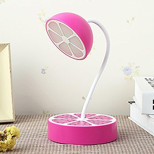 Small table lamp induction fruit plastic home bed head child led protection eye learning reading USB rechargeable night light creative gift energy saving ( Color : Dragon fruit purple )