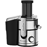 Muller Kitchen MK-6075 Stainless Steel Blender for Vegetables and Fruits, Extra Large Feed Tube, 2 Speeds, Non-Slip Rubber Fe