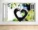 Price comparison product image G502 Heart Decoration Tree Nature Window Wall Decal 3D Art Stickers Vinyl RoomKids Bedroom Baby Nursery Cool Livingroom Hall Boys Girls