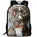 Produktbild best& Casual Cute Pitbull Dog Laptop Backpack School Bag Shoulder Bag Travel Daypack Handbag