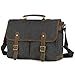 Produktbild SMRITI 16 Zoll Canvas Umhängetasche für herren Schultertasche Messenger Bag - Dunkelgrau