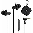 Hearprotek 2 Pairs Sleep Earbuds, Ultra Soft Lightweight Silicone Sleep Headphones with Volume Control and Mic for Side Sleep