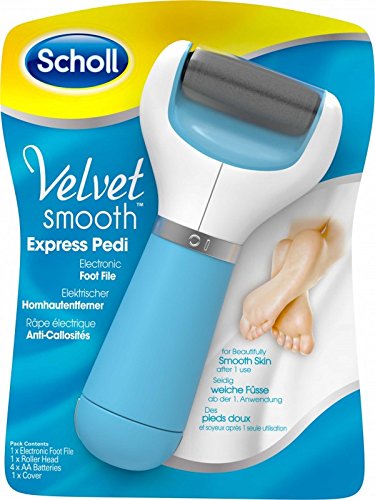 Scholl Velvet Smooth Express Pedi inkl. 2 Ersatzrollen – Elektrischer Hornhautentferner Original, Geschenkset - 3