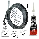 2.9 m à découper Joint de porte + Coque en silicone Colle pour Smeg 3 ou 4 faces four cuisinière (arrondis ou 90 ° Clips)