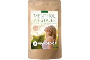 Premium Menthol Crystals Made from 100% Pure Mint Oil | For up to 80 Infusions | Organic Quality Crystals for Sauna/Sauna Infusion (100 g) | Sauna Gift | Via Nordica |