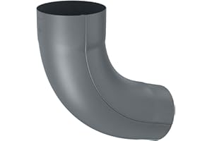 ZAMBELLI Fallrohrbogen 72 Grad verzinkt, einteilig gefalzt DN 100 Anthrazit Rohrbogen hoher Korrosionsschutz, einfache Montage ohne löten