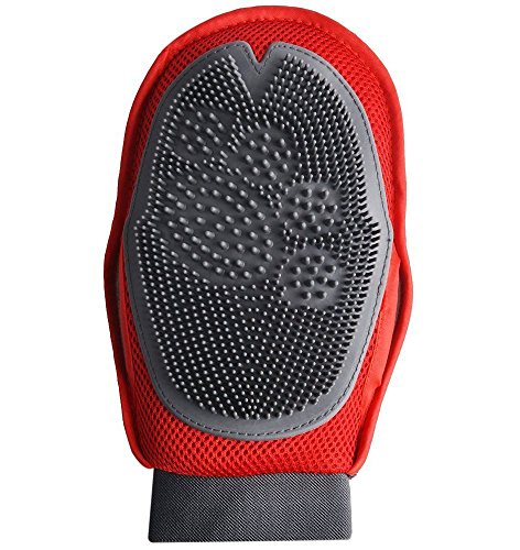 Case Wonder Gato de Mascota para Perros Grooming Mitt Lavado de Cepillo de Guantes para Interiores y Exteriores de Mascota Perro Gato de Pelo Corto o Largos