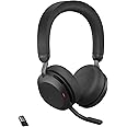 Jabra Evolve2 75 Wireless PC Headset with 8-Microphone Technology - Dual Foam Stereo Headphones with Advanced Active Noise Ca