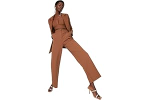 Trendyol Spodnie z wysokim stanem z szerokimi nogawkami - Spodnie Kobiety