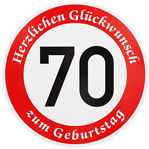 ORIGINAL VERKEHRSSCHILD * 70 * MIT GEBURTSTAGSTEXT als Sonderschriftzug zum Geburtstag als Geburtstagsgeschenk für Verkehrszeichen Schild Geburtstagsschild Straßenschild Geschenkidee Schilder Verkehrsschilder Straßenschilder Geburtstagsverkehrsschild