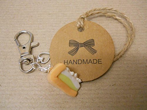 Handmade Miniature Pie/Cake Slice Bag Charm Or Keyring. With Little Gift Packet.