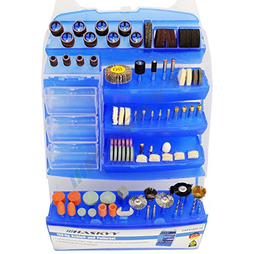 Schleifset Polierset 150-tlg Feinbohrer Satz Fräser Bürsten Bohrer 3mm Sortiment - 7