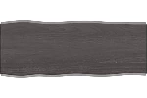 LAPOOH Bordsskiva 100 x 40 x 4 cm, massivt trä, ek, behandlad trädkant, bänkskiva, tvättställsplatta, kontorsbordsskiva