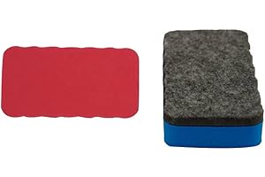 2 Pack Dry Wipe Eraser, Dry Erasers for White Board, DEEINN Magnetic Whiteboard Eraser, Magnetic Eraser, White Board Erasers, Magnetic Dry Erase Erasers, Dry Erase Board Erasers (Colorful - 1)