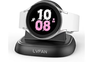 LVFAN Ładowarka do Samsung Galaxy Watch, Stacja Ładująca do Inteligentnego Zegarka, Bezprzewodowa Podstawka Ładująca do Zegarka Samsung Galaxy Watch 5 Pro/5/4 Classic/4/3, Aktywna 2/1 - Czarna