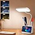Gesto LED Study Lamp Rechargeable– Touch Control Table Lamp for Students with Flexible Neck| 3 Color Changing USB Desk Light for Study Table,Reading,Home,Office| Night Light with Mobile & Pen Holder
