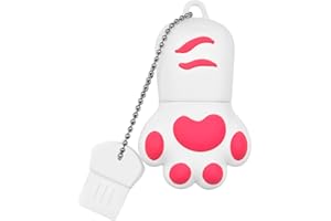 DONWEI Chiavetta USB,128GB Pen Drive USB 2.0,Mini Flash Drive Adorabile,USB Stick ad Alta Capacità,Creativo Penna USB Con Zampa di Gatto,Memory Stick-Bianco Chiavetta Usb Regalo