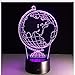 Produktbild Acryl Kunst Stereo Nachtlicht Globus Led 3D Lampe Usb Touch Switch 7 Farbwechsel Wohnzimmer Dekorative Lampe Licht Box