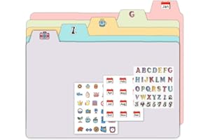 REMARKABEL 3x5 Inch Index Cards with 77 Easy to Read Stickers, Colored Note Cards, Alphabetic Index Cards, Guide, Index Cards, Monthly Dividers for Office, Kitchen, Home, School, Pack of 100