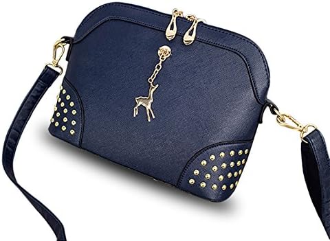 Royal Blue-Fvino Clearance Women's Shoulder Cross Body Handbags Messenger Bag Shell Leather Bag,PU Leather Versatile Foldover