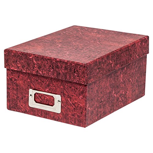 The Photo Album Company Boîte rigide de rangement de photos ou boîte cadeau - Rouge - 10 x 15 cm