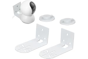 Azonee Metal Wall/Ceiling Mount Bracket Compatible with Tp-Link Tapo C200/ C210/ C220/ Tc70, Kasa Ec70/ Kc410s Security Camera, Anti-rust Metal Ring Camera Bracket (2 Pack)