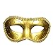 Produktbild Elenxs Flache umgebende Rand-Masken-Maskerade-Halloween-halbe Gesichts-Partei-Maske der Männer Gold