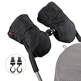 Compatibilidad universal: los guantes de invierno hechos con velcro, pueden adherirse con facilidad al manubrio de tu coche para bebés, muy usados para todo tipo de manubrios de cochecitos, carritos de compras, etc.