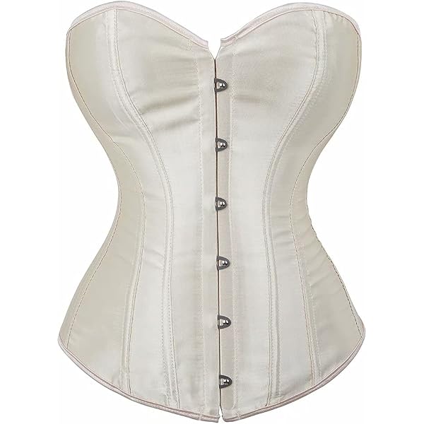 Grebrafan Corset Bustier Femme Sexy Gothique (EUR(30-32) XS, Noir