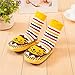 Moolecole Infant Baby Boy Girl Toddler Socks Kids Antiskid Stockings Shoes Slippers Socks Non-slip Floor Socks Striped Lion 0-6, 6-12, 12-18 Months