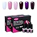 CLAVUZ Gel Nail Polish Sets 6pcs UV Led Soak Off Nail Lacquer Kits