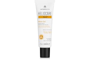 Heliocare 360° Water Gel SPF 50+ - Crema Solar Facial, Fotoprotector Avanzado, Ultraligera, Hidratante, Pieles Normales y Sen