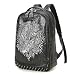 Produktbild LUCKGXY Wasserdichter Laptop-Rucksack, Wolf Head 3D PU Shoulders Bag College Schoolbag for Travel Outdoor Leisure Shopping Camping and Daily,Silver