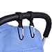 2 Pack Baby Stroller Hooks Pushchair Hanger Clips for Diaper Bags, Toys, Bags and Baby Changing Pad