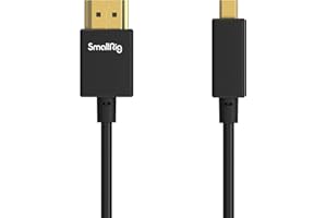 SMALLRIG Kabel D do A Ultra cienki kabel 55 cm / 1,8 stopy, super elastyczny, smukły, szybki 4K 60 Hz HDR, dla GoPro Hero 7/6 / 5, do Sony A6600 / A6400-3043