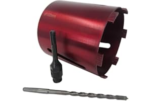 MOORCUT DIRECT LTD 152mm 6" Dry Diamond Drilling Core Drill Bit Turbo Segments with SDS Arbour & Drill Bit