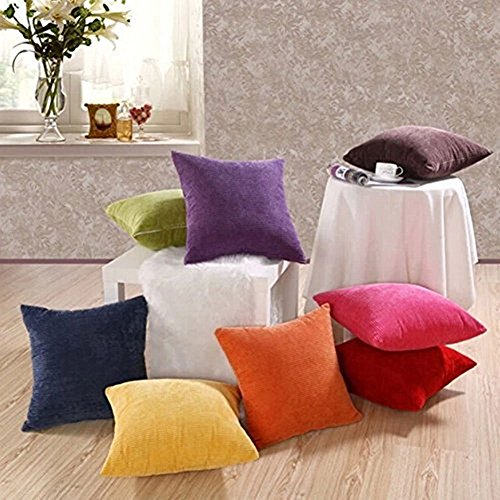 westeng 1 Maiskörner Cord Kissenbezug, quadratisch Kissen Überwurf Fall Home Office Bar Decor 45 x 45 cm (gelb) - 4