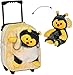 Produktbild 3 in 1: Trolley + Rucksack + Kuscheltier - " süße Biene " - für Kinder - Kindertrolley / Tiere Trolly - Kindertrolly Plüsch Reiseset / Bienen - für Mädchen & Jungen - Reise Flugreise - Plüschtrolley - Koffer - Kinderrucksack - Plüschtier - Honigbiene / Reisetrolley - Kinderkoffer