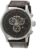 Nixon Herren-Armbanduhr XL Sentry Chrono Chronograph Quarz Leder A4051887-00