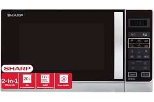SHARP R-642 INW Mikrovågsugn, 800 W, Silver, 20 L