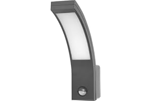 Adviti PIRYT LED 10W Lampe Exterieur Detecteur de Mouvement 800lm IP54 4000K Design Moderne Etanche (gris)