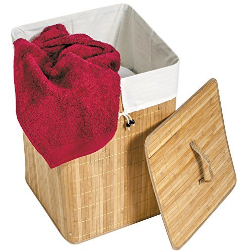 Tatkraft 4742943011267 Wäschekorb, Bambus, braun, 35 x 35 x 50 cm - 3