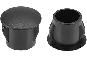 sourcing map Orificio Tapones Negro Plástico 10mm (3/8 Pulgada) Presión Bloqueo Orificio Tubo (9,5-10mm) Acero Muebles Cercado Poste Tubería Inserción Extremo Tapas para Gimnasia Equipo 100uds