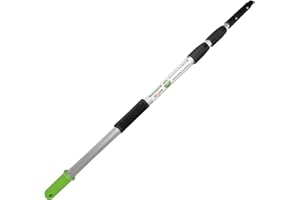 Axis Line Barre télescopique professionnelle de 1,7 / 3 / 4 / 4,5 ou 6 m avec pierre coulissante en 3 ou 4 parties et protection antidérapante (4,5 m)