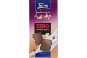 Tirma Chocolate ZERO con Leche y Almendras - Sin Azúcares Añadidos, 125g
