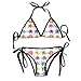 Produktbild Women's Thong Bikini Suit Swimsuit Cartoon Elephant Sexy Bikini Set 2 Piece