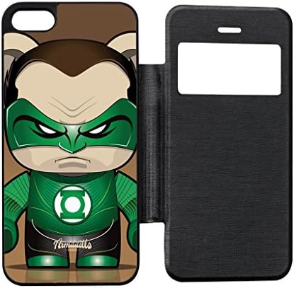 Green Lantern Black Flip Case for iPhone 5/5s by Gangtoyz + FREE Crystal Clear Screen Protector